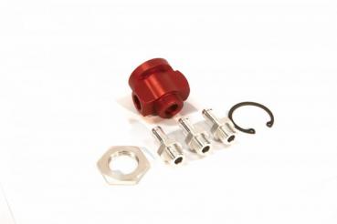 KMS Fuel pressure regulator housing only, 3-way 10mm hose fit