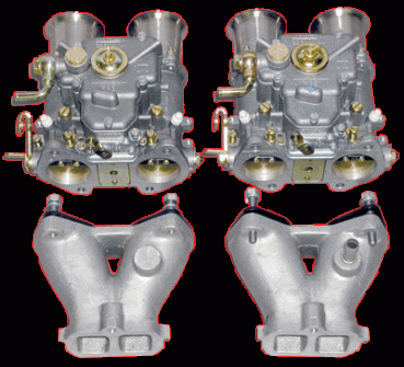 Double carburettor system racing for cylinder head type 2.0 CIH