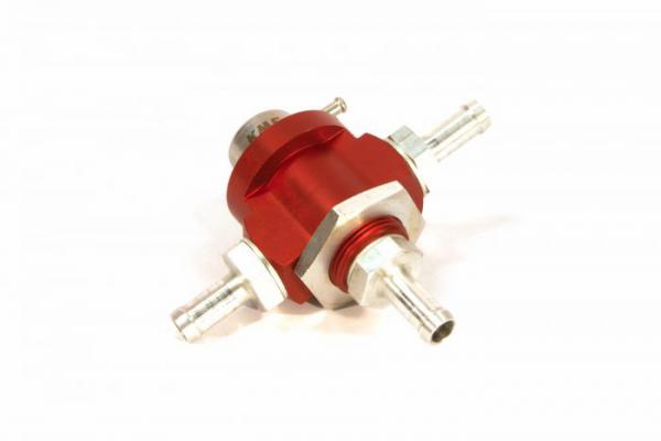 KMS Fuel pressure regulator 3-way, 3.0bar, 10mm hose fit