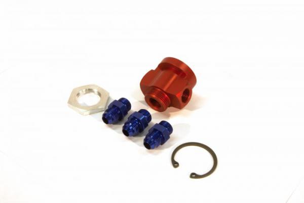 KMS Fuel pressure regulator housing only, 3-way AN-6 fit