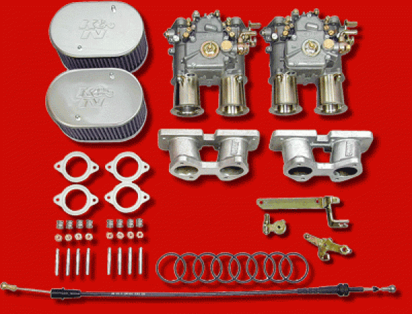 Double carburetor system complete 2 x 48 DCOE