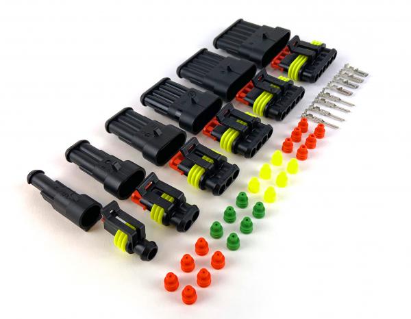Superseal male 1-pol (including pins + seals)